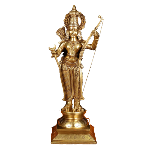 Brass Superfine Lord Rama Statue | 27" x 13" x 9" (68.6 x 33 x 22.9 cm) | 16 kg Premium Temple Grade Art | Magnificent Divine Murti | Sacred Collection